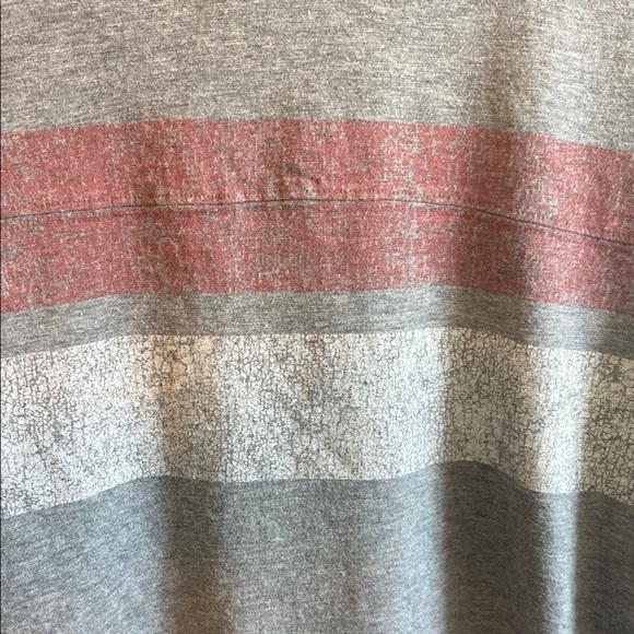 Men’s Gray Three-Quarter Length Sleeve Shirt with Stripes - Picture 4 of 6